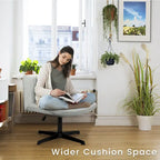 Chaise de bureau pivotante moderne BOSSIN Criss Cross Chair sans accoudoirs et sans roulettes, rembourrée en tissu.