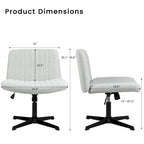 Chaise de bureau pivotante moderne BOSSIN Criss Cross Chair sans accoudoirs et sans roulettes, rembourrée en tissu.