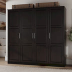 Armoire Cosmo 4 portes 100 % bois massif avec portes en bois massif ou miroir, par Palace Imports