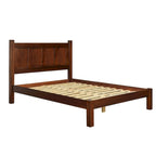Lit plateforme en bois massif de style Shaker, meuble en bois grainé