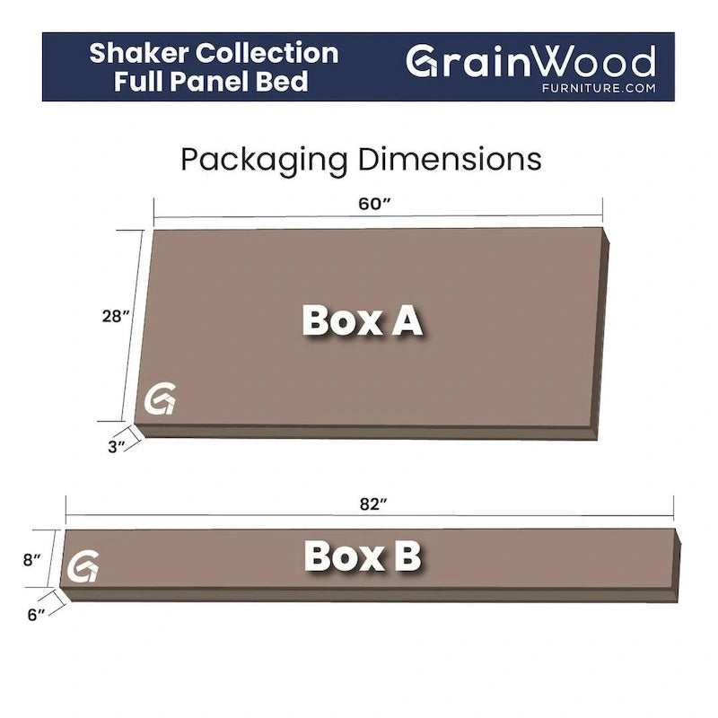 Lit plateforme en bois massif de style Shaker, meuble en bois grainé