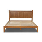 Lit plateforme en bois massif de style Shaker, meuble en bois grainé