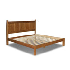 Lit plateforme en bois massif de style Shaker, meuble en bois grainé