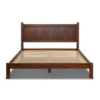 Lit plateforme en bois massif de style Shaker, meuble en bois grainé