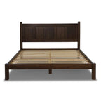 Lit plateforme en bois massif de style Shaker, meuble en bois grainé