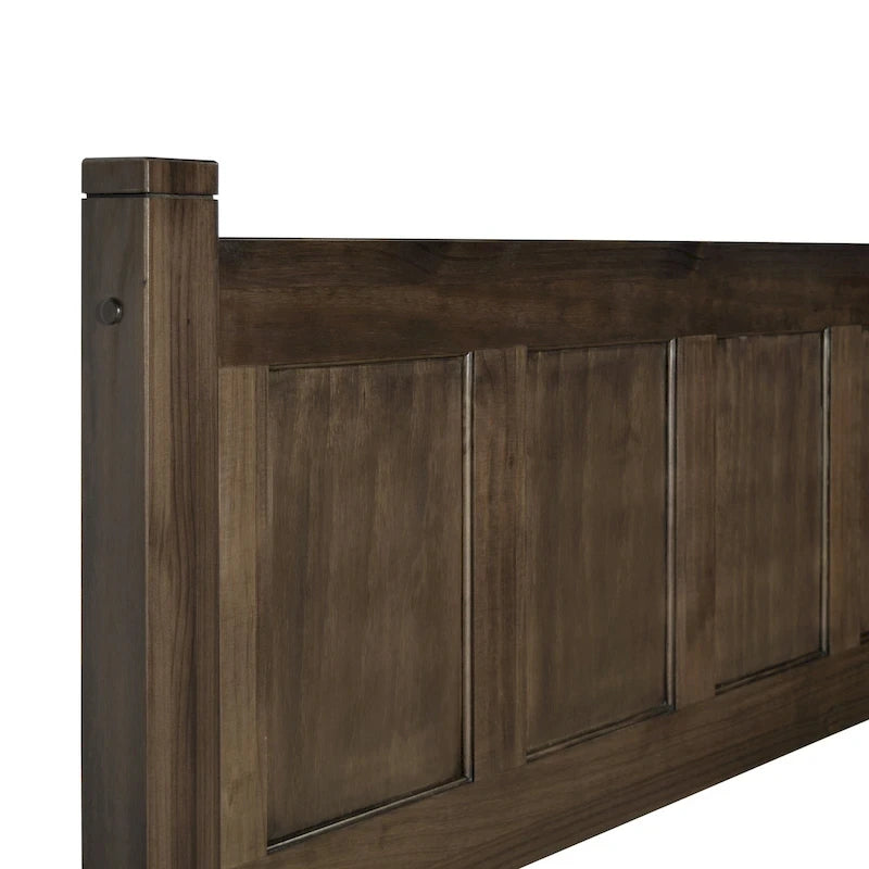 Lit plateforme en bois massif de style Shaker, meuble en bois grainé