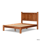 Lit plateforme en bois massif de style Shaker, meuble en bois grainé