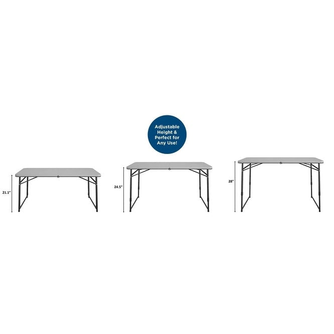 Table utilitaire portable pliable en deux COSCO pour intérieur/extérieur de 1,2 m