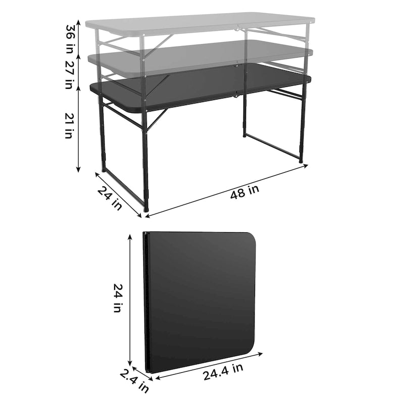 Table utilitaire portable pliable en deux COSCO pour intérieur/extérieur de 1,2 m