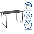 Table utilitaire portable pliable en deux COSCO pour intérieur/extérieur de 1,2 m