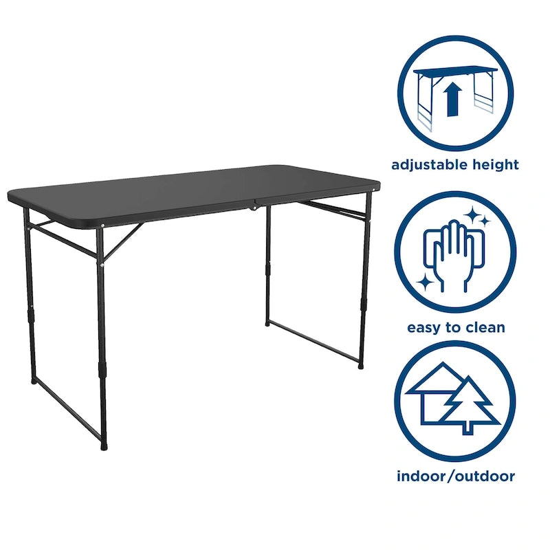 Table utilitaire portable pliable en deux COSCO pour intérieur/extérieur de 1,2 m
