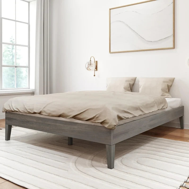 Lit plateforme minimaliste Plank and Beam, format queen