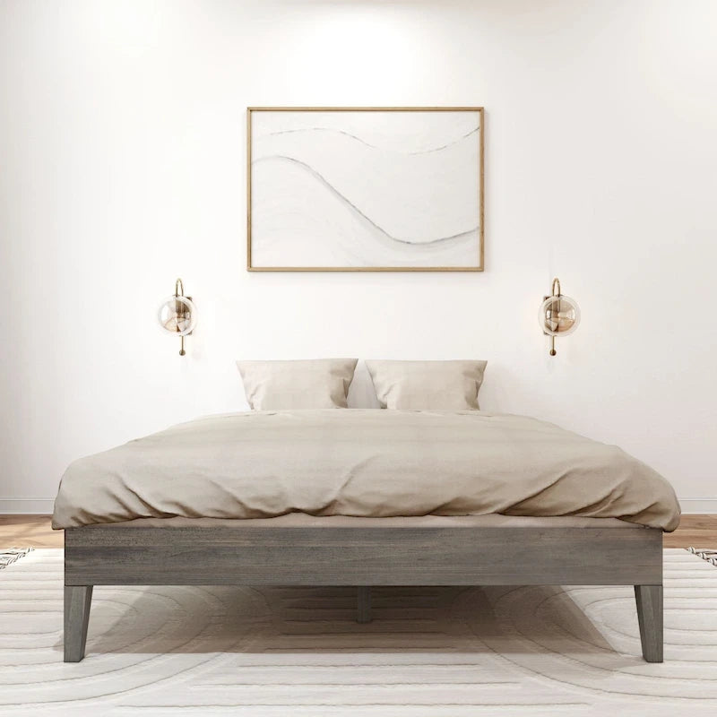 Lit plateforme minimaliste Plank and Beam, format queen