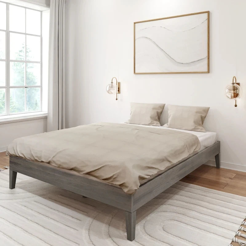 Lit plateforme minimaliste Plank and Beam, format queen