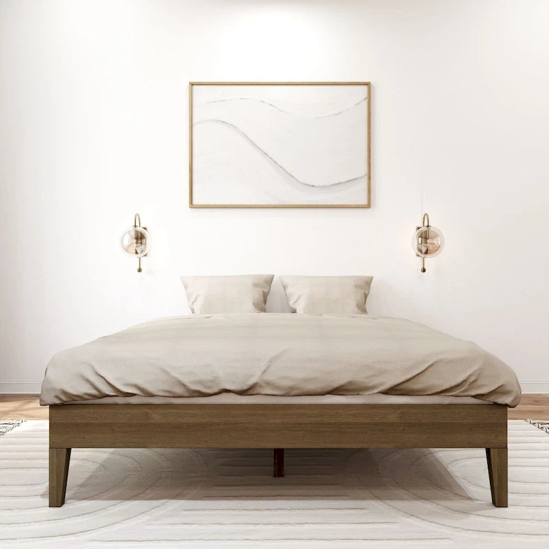 Lit plateforme minimaliste Plank and Beam, format queen