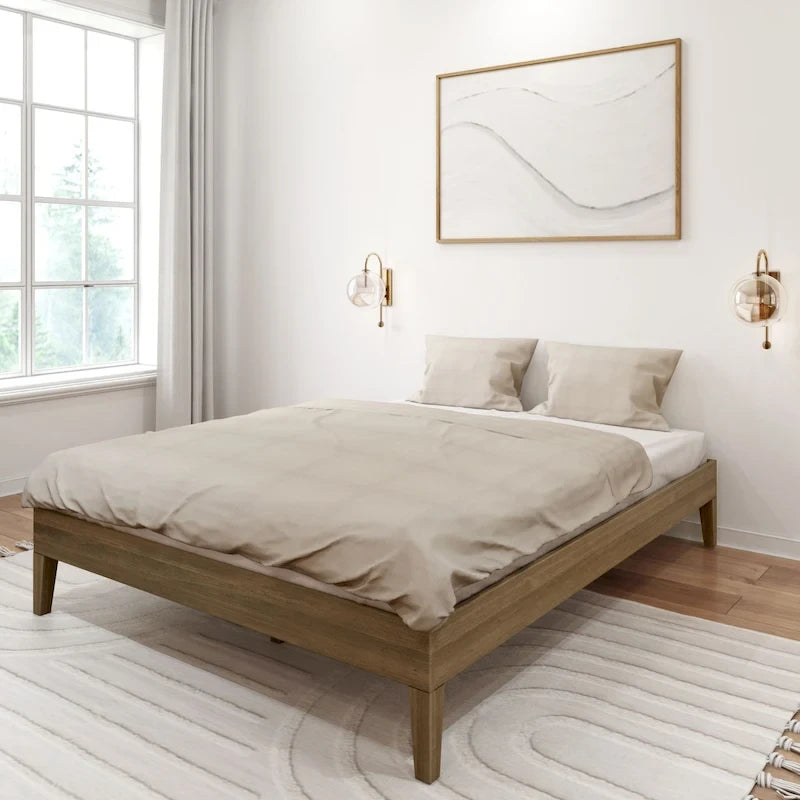 Lit plateforme minimaliste Plank and Beam, format queen