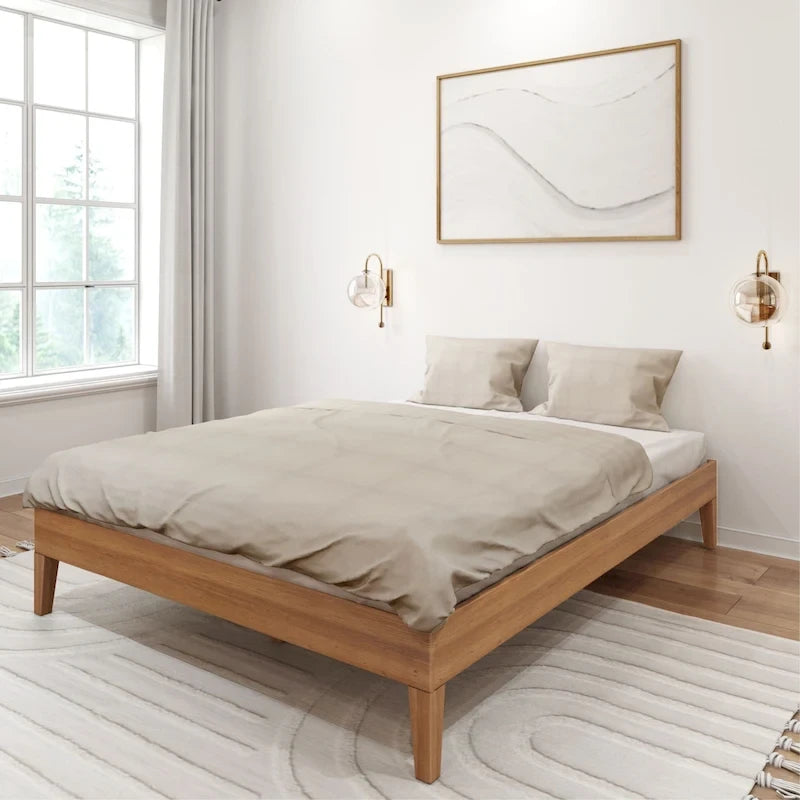 Lit plateforme minimaliste Plank and Beam, format queen