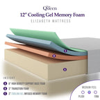 Matelas NapQueen Elizabeth 12 en mousse à mémoire de forme et gel