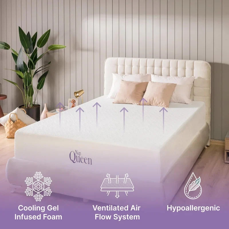 Matelas NapQueen Elizabeth 12 en mousse à mémoire de forme et gel