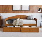 Lit de jour AFI Acadia pour une personne avec tiroirs de rangement
