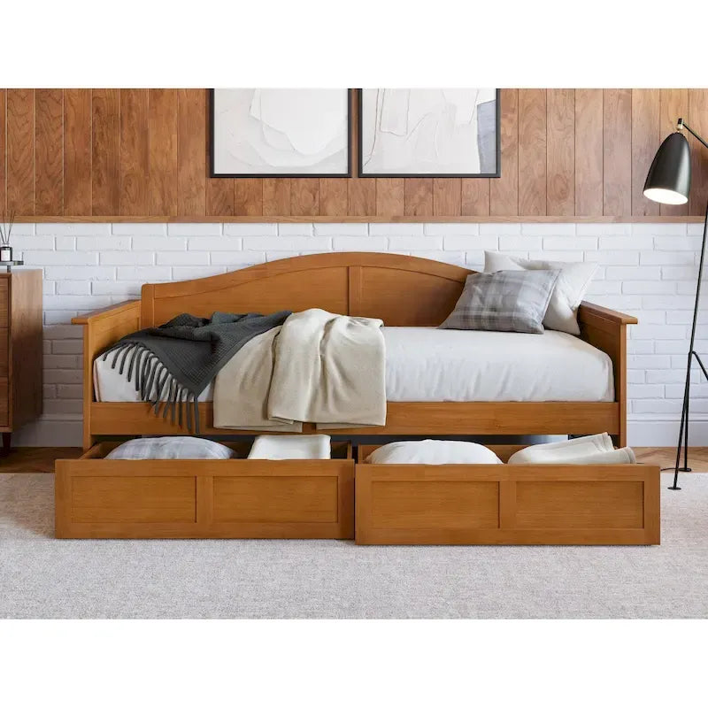 Lit de jour AFI Acadia pour une personne avec tiroirs de rangement