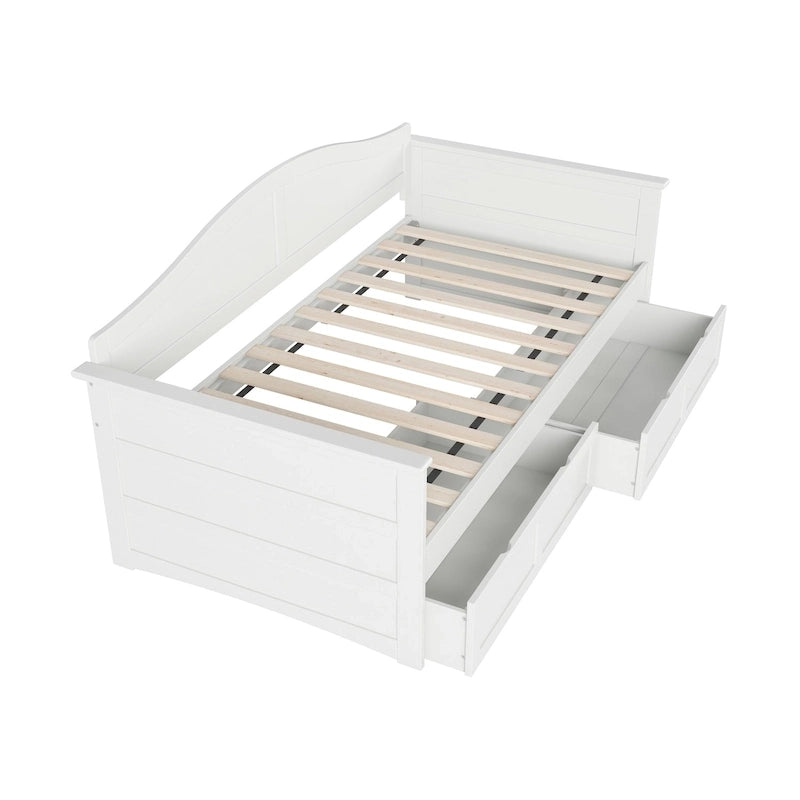 Lit de jour AFI Acadia pour une personne avec tiroirs de rangement