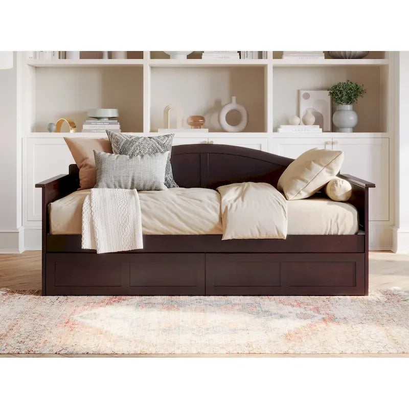 Lit de jour AFI Acadia pour une personne avec tiroirs de rangement