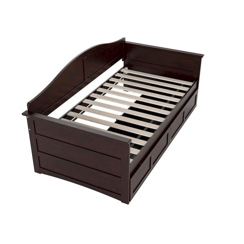 Lit de jour AFI Acadia pour une personne avec tiroirs de rangement