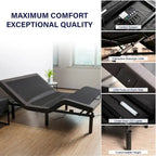 Cadre de lit ajustable pour lits coffres, position zéro gravité, station de chargement USB, télécommande sans fil pour l'inclinaison de la tête et des pieds