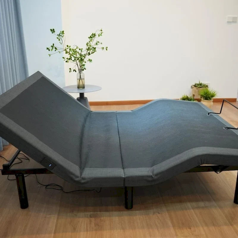 Cadre de lit ajustable pour lits coffres, position zéro gravité, station de chargement USB, télécommande sans fil pour l'inclinaison de la tête et des pieds