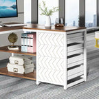 Bureau d'ordinateur réversible en forme de L, table d'écriture robuste, poste de travail