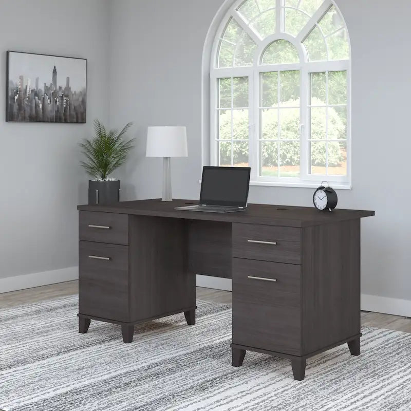 Bureau d'ordinateur Bush Furniture Somerset 60W avec tiroirs