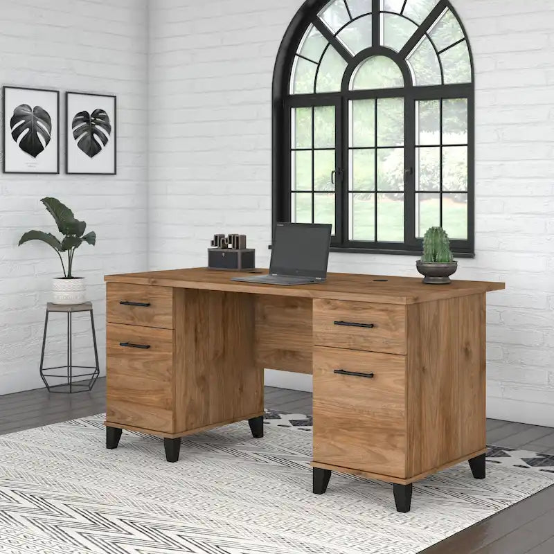 Bureau d'ordinateur Bush Furniture Somerset 60W avec tiroirs