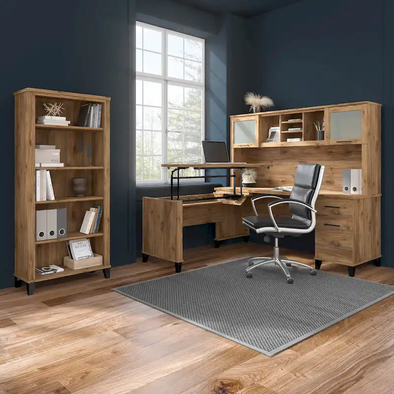 Bureau d'ordinateur Bush Furniture Somerset 60W avec tiroirs