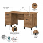 Bureau d'ordinateur Bush Furniture Somerset 60W avec tiroirs
