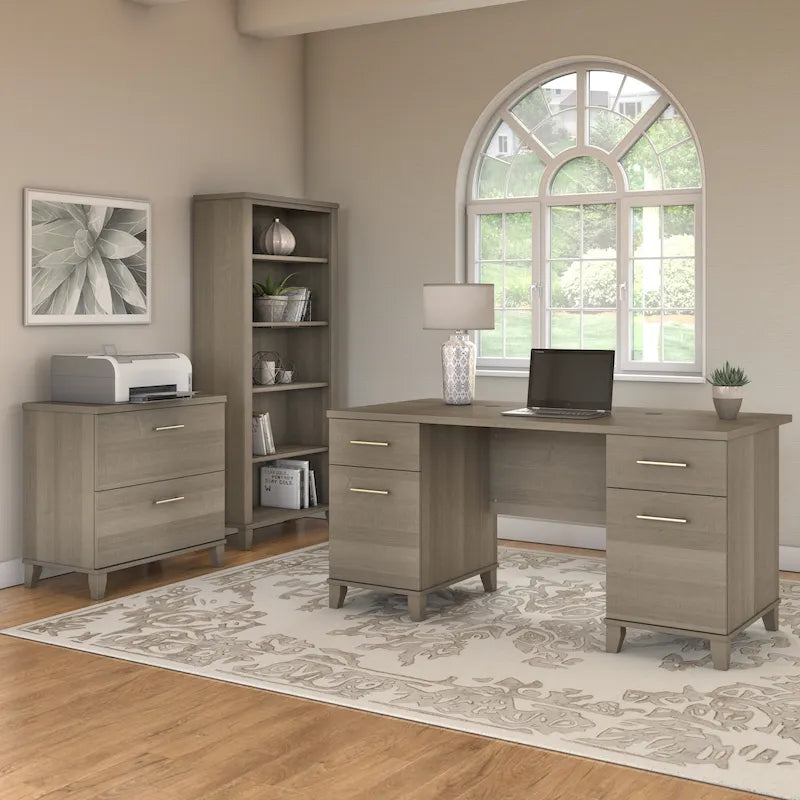 Bureau d'ordinateur Bush Furniture Somerset 60W avec tiroirs