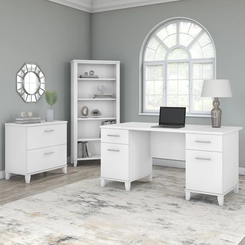 Bureau d'ordinateur Bush Furniture Somerset 60W avec tiroirs