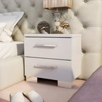 Rema Contemporary White Wood 2-Drawer Nightstand by Furniture of America