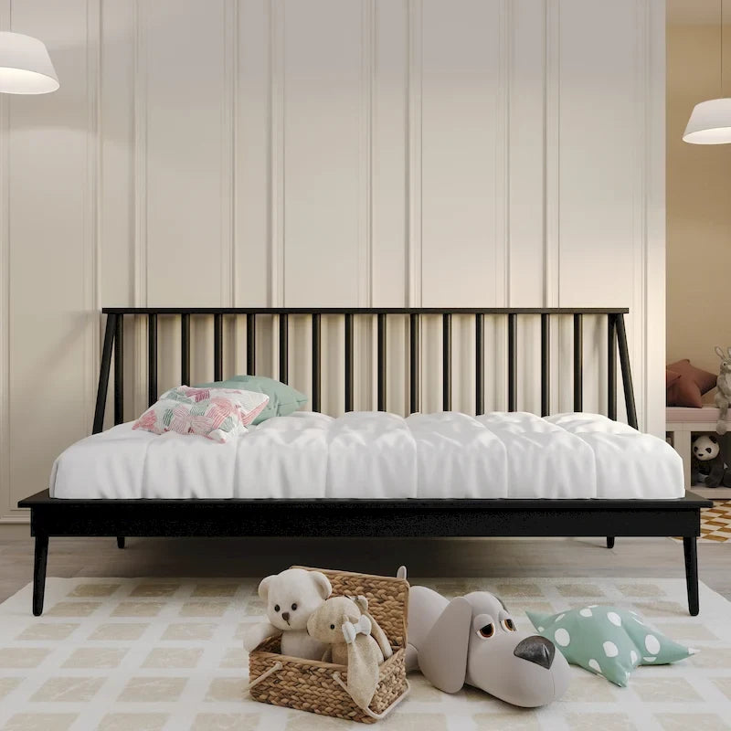 Lit de jour CraftPorch vintage en bois, taille simple