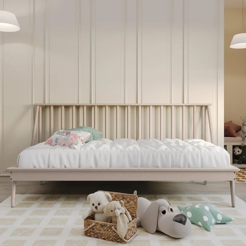 Lit de jour CraftPorch vintage en bois, taille simple