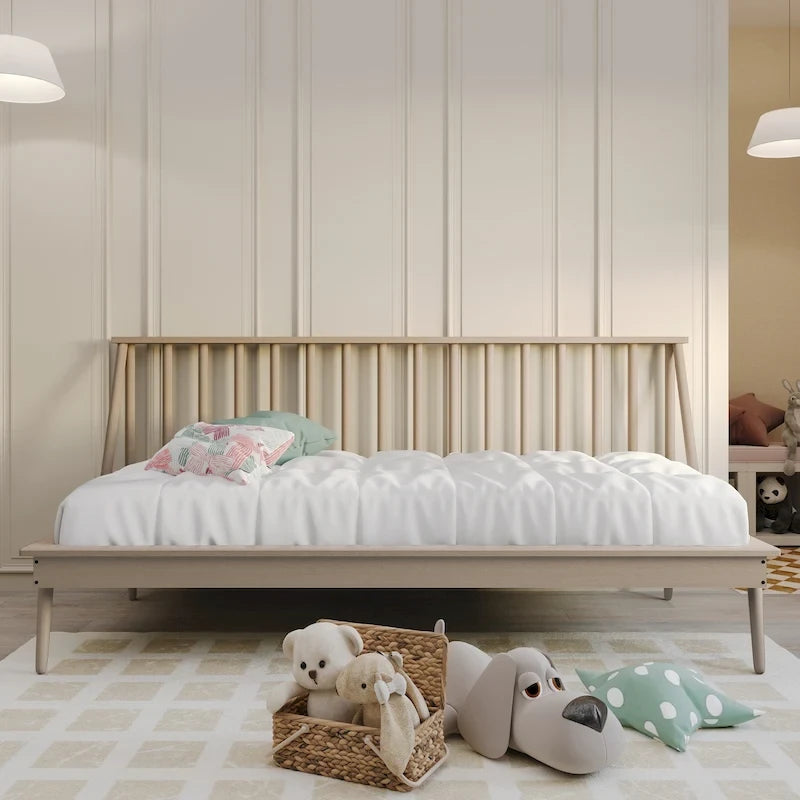 Lit de jour CraftPorch vintage en bois, taille simple