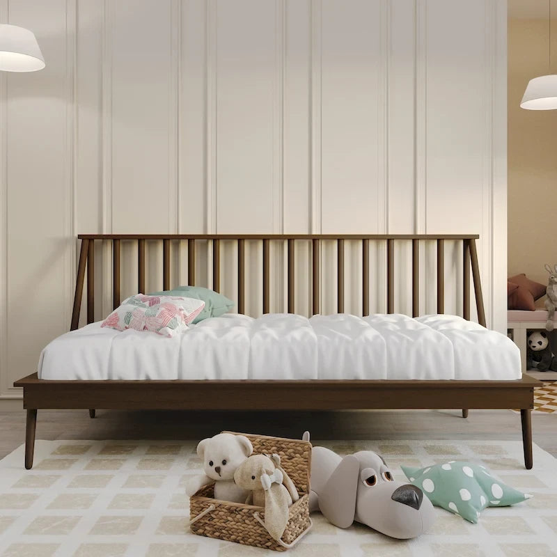 Lit de jour CraftPorch vintage en bois, taille simple
