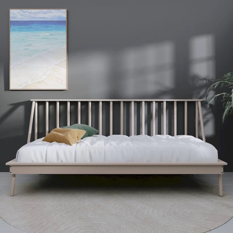 Lit de jour CraftPorch vintage en bois, taille simple