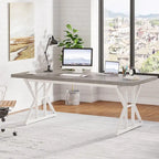 Bureau de direction de 70,8 pouces, grand bureau d'ordinateur, poste de travail