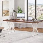 Bureau de direction de 70,8 pouces, grand bureau d'ordinateur, poste de travail
