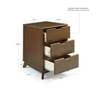 Table de chevet Purcell en bois à 3 tiroirs