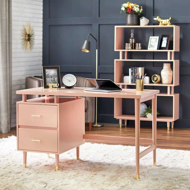 Bureau Margo à 2 tiroirs, style moderne du milieu du siècle, de Simple Living