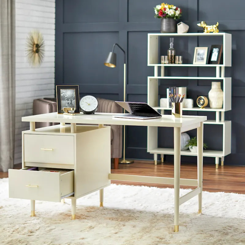 Bureau Margo à 2 tiroirs, style moderne du milieu du siècle, de Simple Living