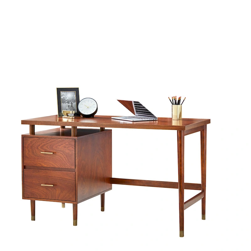 Bureau Margo à 2 tiroirs, style moderne du milieu du siècle, de Simple Living