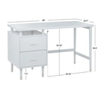 Bureau Margo à 2 tiroirs, style moderne du milieu du siècle, de Simple Living